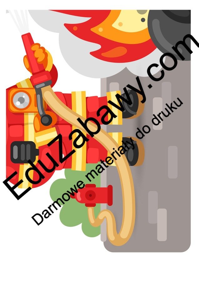 Dekoracje XXL: Pożar, gaśnica, wóz strażacki (10 szablonów) Dekoracje Dekoracje (Dzień Strażaka) Dzień Strażaka 