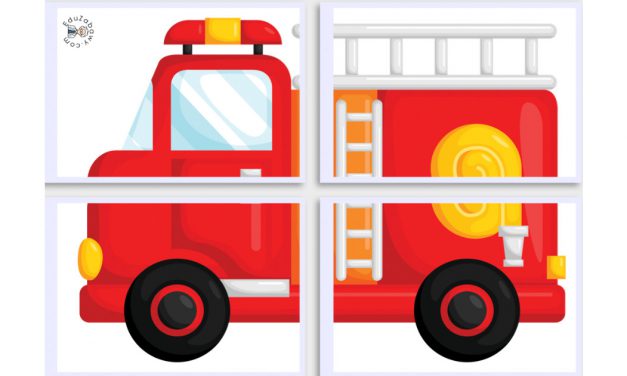 Dekoracje XXL: Pożar, gaśnica, wóz strażacki (10 szablonów)
