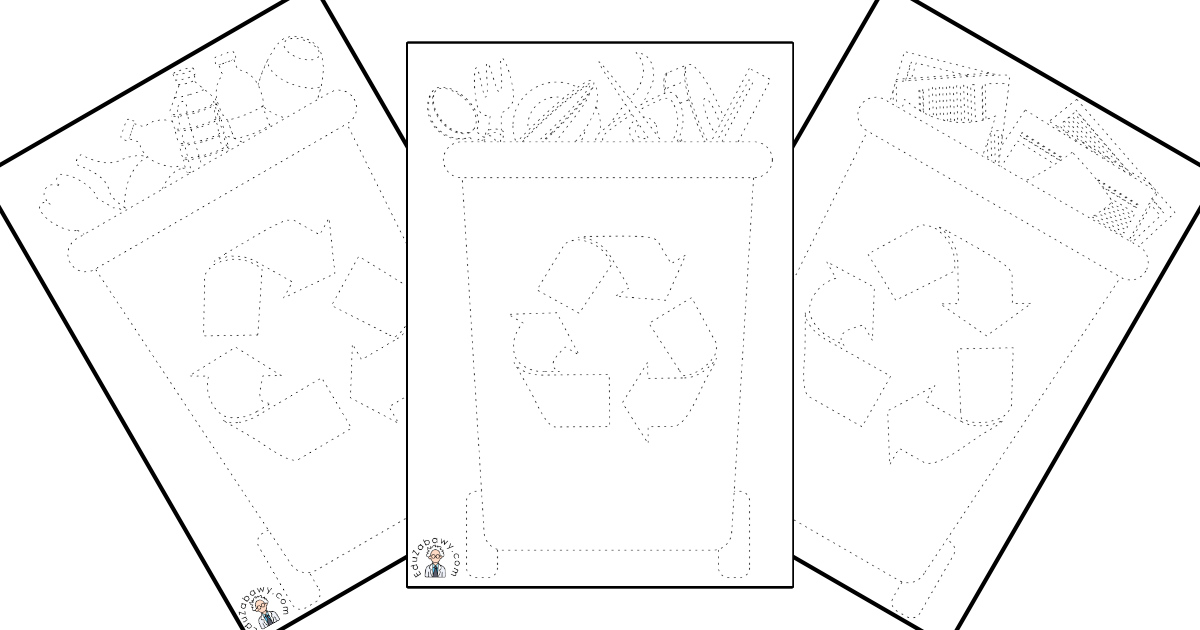 Karty pracy: Grafomotoryka: Dzień Ziemi