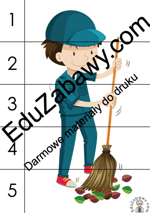 Karty pracy: Puzzle 5 elementów: Dzień Ziemi 3