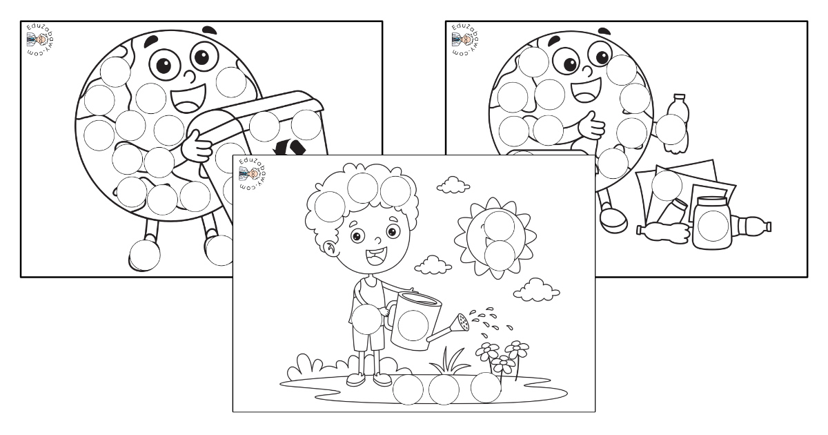 Karty pracy: Wyklejanki: Dzień Ziemi