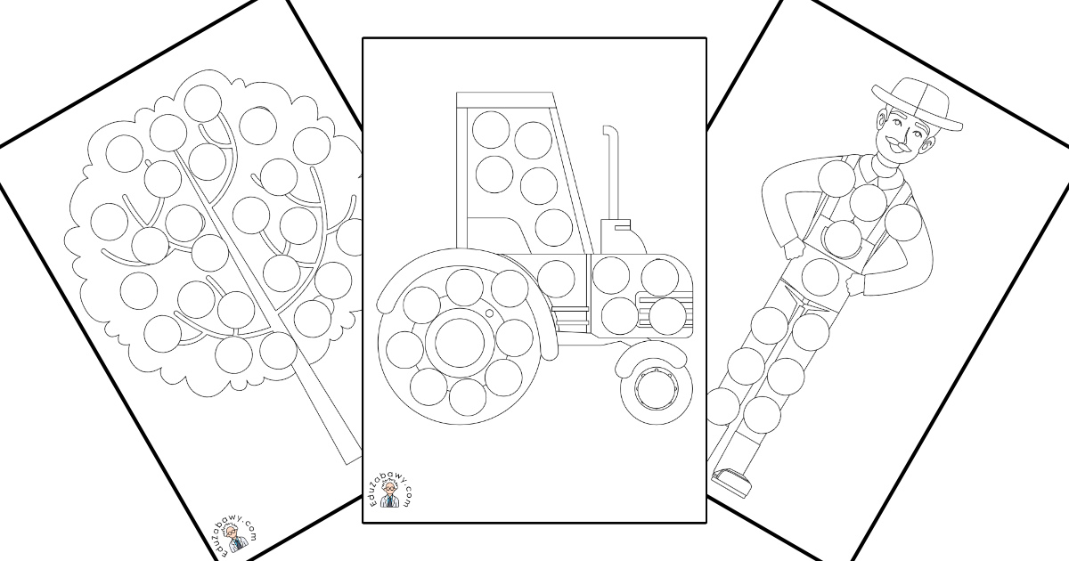Karty pracy: Wyklejanki: Na Wsi