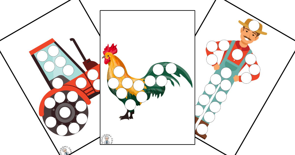 Karty pracy: Wypełnij kolorem: Na wsi