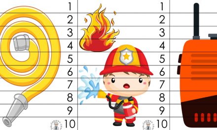 Karty pracy: Puzzle 10 elementów: Strażak