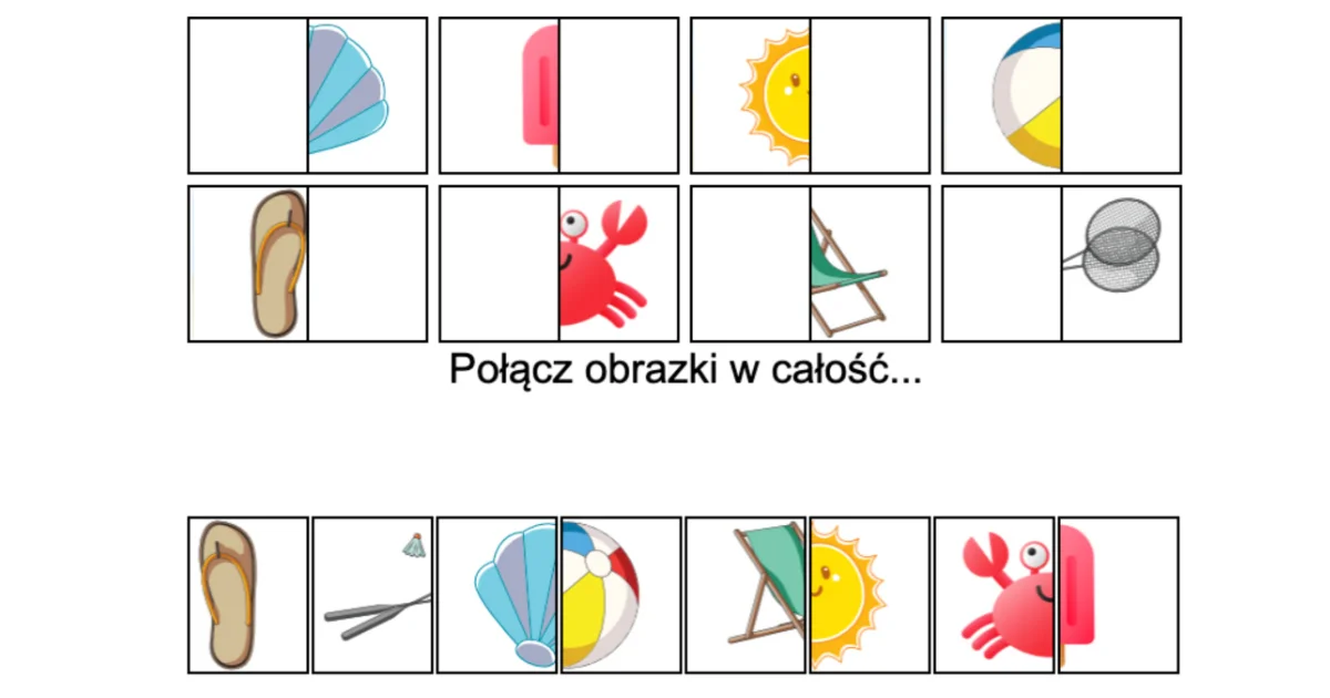Gra online: Połącz obrazki: Lato