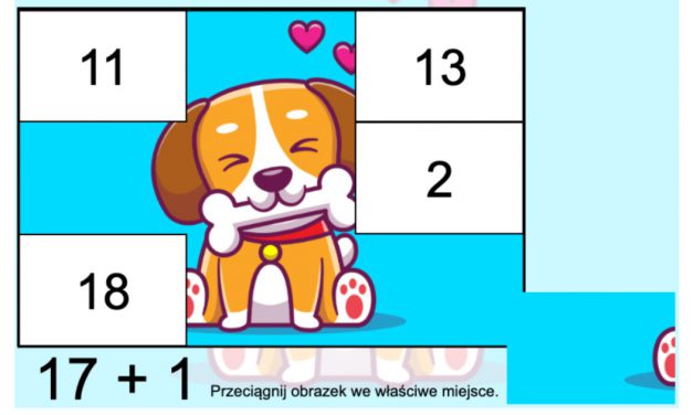 Gra online: Puzzle matematyczne: Psy