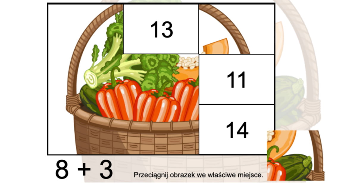 Gra online: Puzzle matematyczne: Zdrowe jedzenie