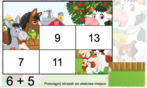 Gra online: Puzzle matematyczne: Zwierzęta wiejskie