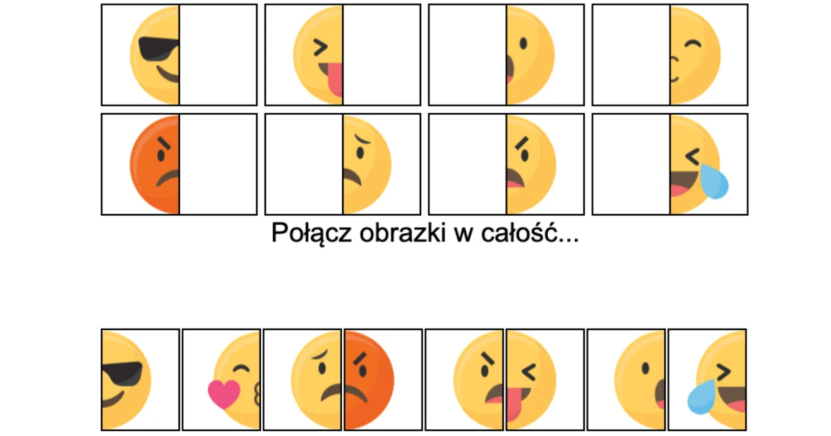 Gra online: Połącz obrazki: Emocje