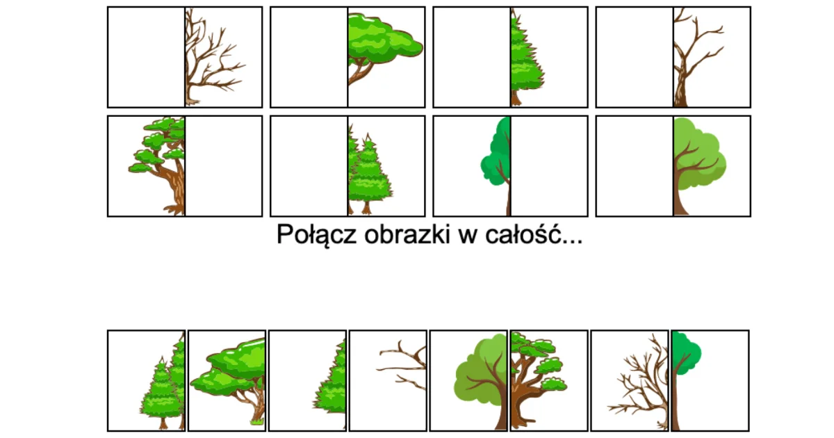 Gra online: Połącz obrazki: Drzewa