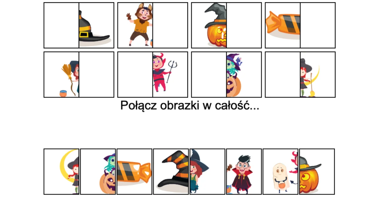 Gra online: Połącz obrazki: Halloween