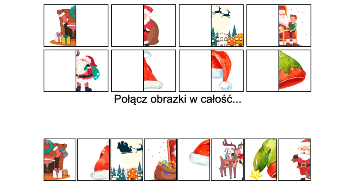Gra online: Połącz obrazki: Mikołaj