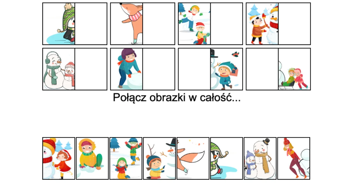 Gra online: Połącz obrazki: Zima