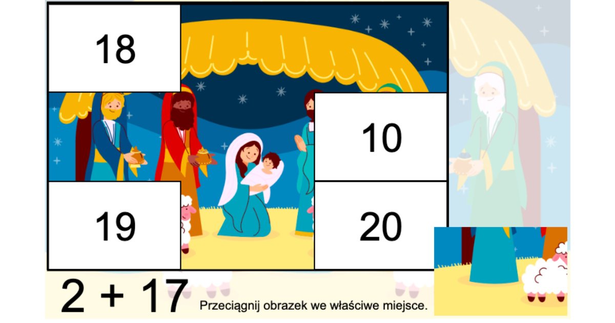Gra online: Puzzle matematyczne: Jasełka