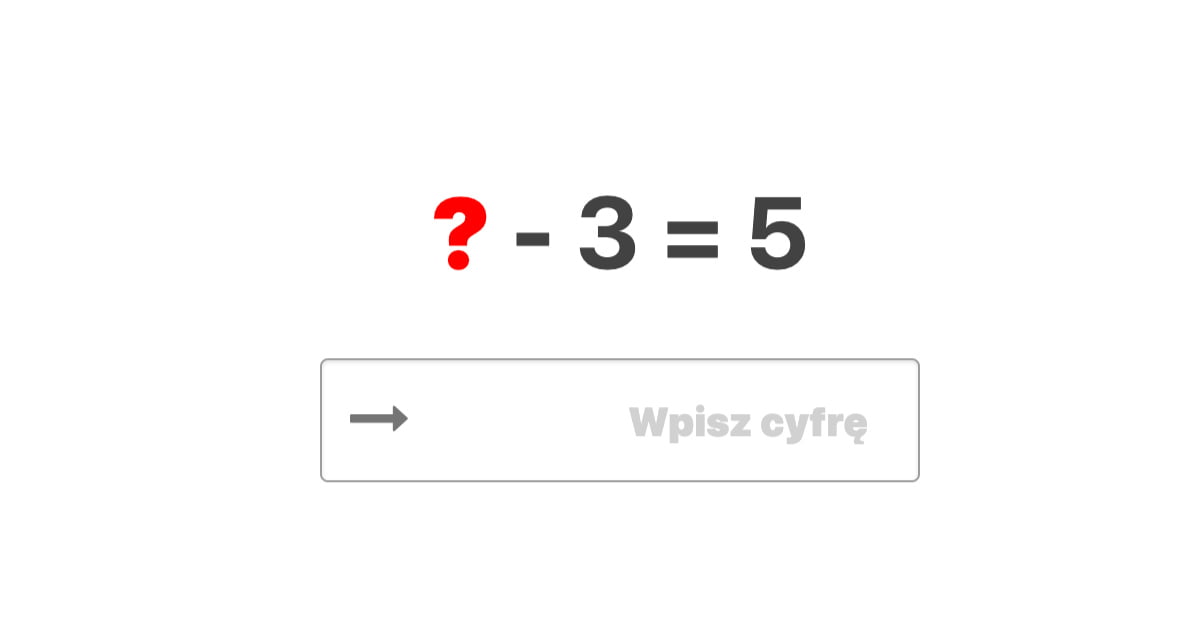 Quiz: Odejmowanie z 1 niewiadomą (do 10)