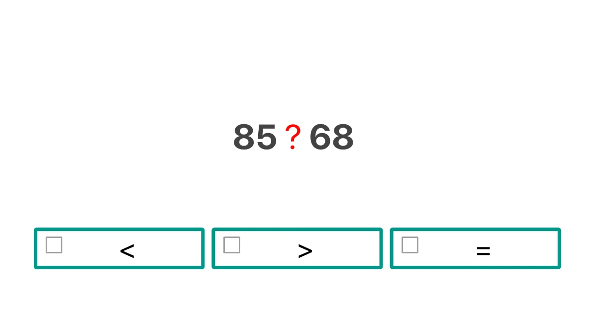 Quiz: Znak mniejszości i większości (do 100)