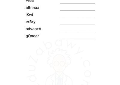 Generator kart pracy: Rozsypanka literowa 43