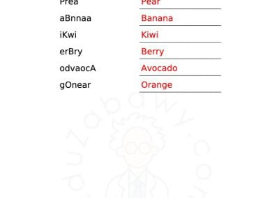 Generator kart pracy: Rozsypanka literowa 44