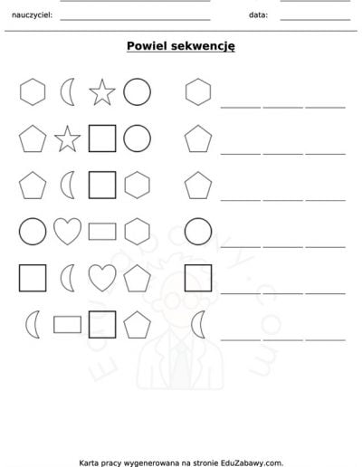 Generator kart pracy: Sekwencje 1