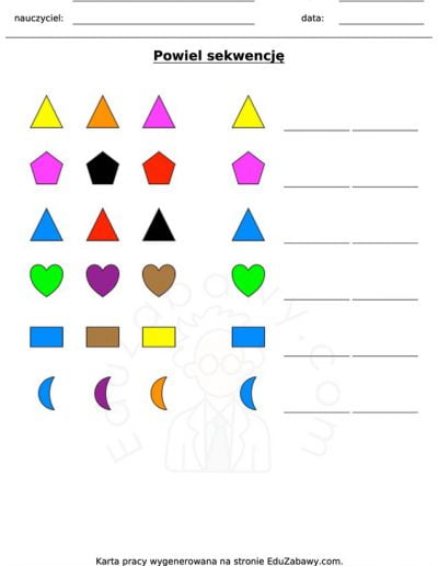 Generator kart pracy: Sekwencje 2