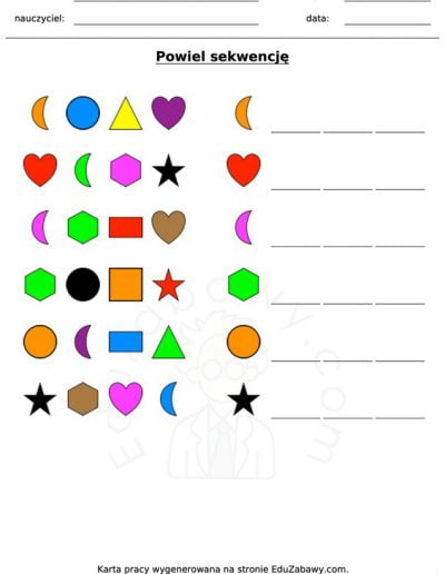 Generator kart pracy: Sekwencje 3