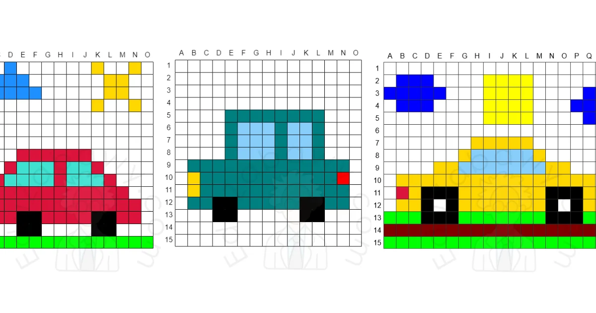 Karty pracy: Kodowanie: Dyktando graficzne: Transport