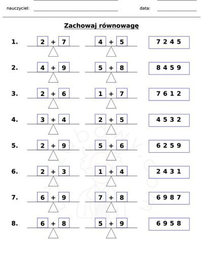 Generator kart pracy: Zachowaj równowagę 4