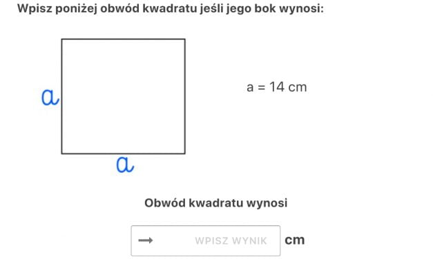 Quiz: Oblicz obwód kwadratu