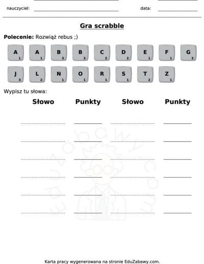 Generator Scrabble 1