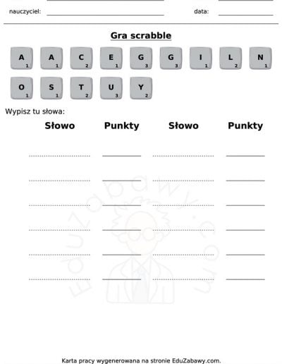 Generator Scrabble 3