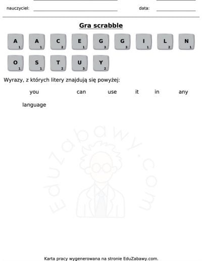 Generator Scrabble 4