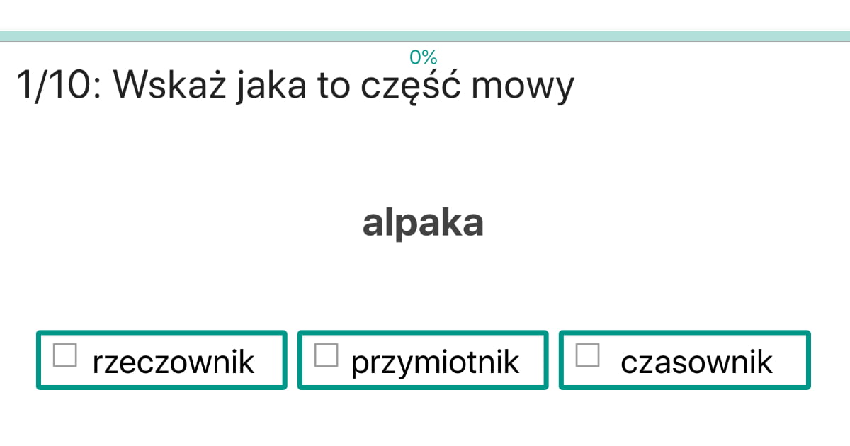 Quiz: Jaka to część mowy