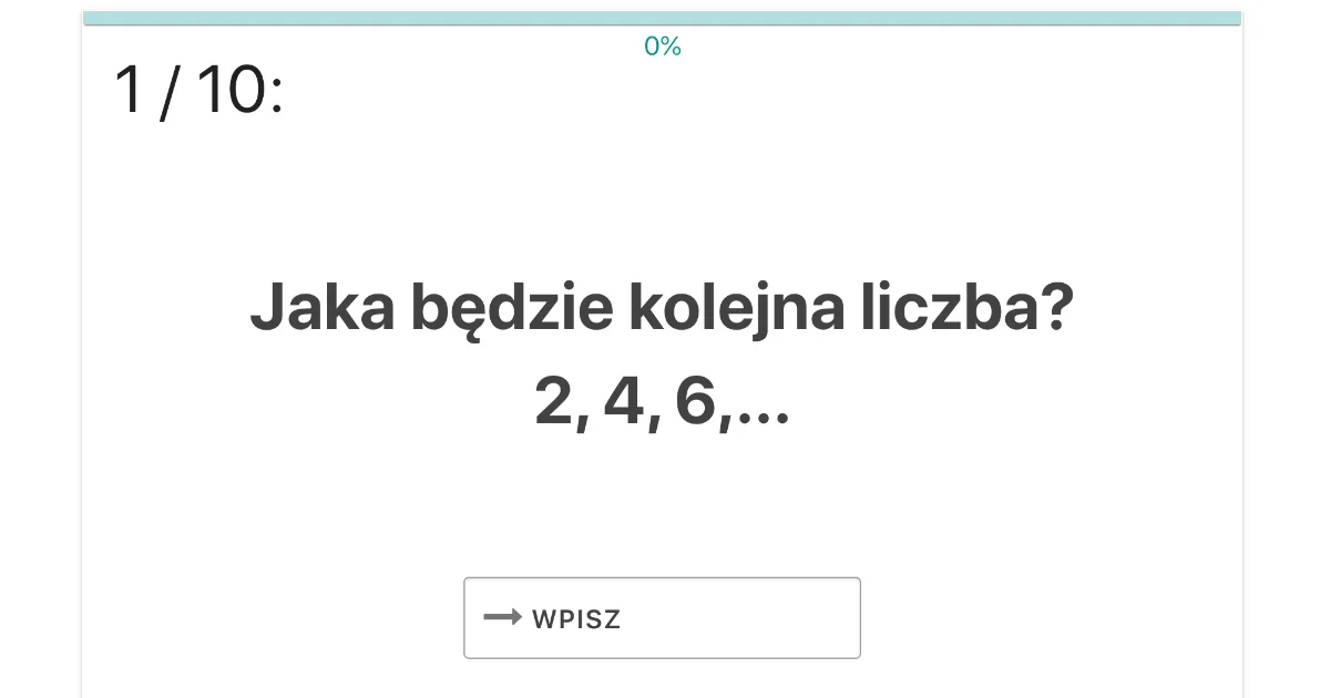 Quiz: Jaka będzie kolejna liczba?