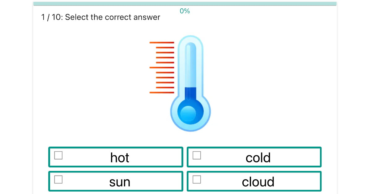 Ćwiczenie na angielskie słownictwo: Nazwij – pogoda / Name – weather