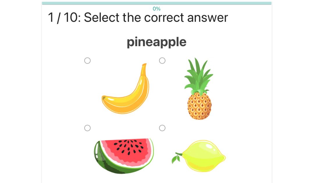 Zaznacz owoce / Select fruits