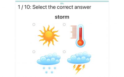 Quiz na angielskie słownictwo: Zaznacz – pogoda / Select – weather