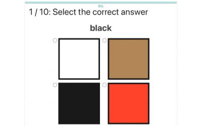 Ćwiczenie na angielskie słownictwo: Zaznacz kolor / Select color