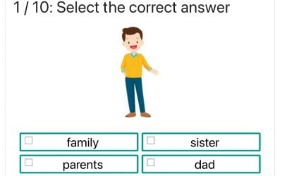 Quiz na angielskie słownictwo: Nazwij członków rodziny / Name family members (select)
