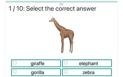Quiz na angielskie słownictwo: Nazwij dzikie zwierzę / Name the wild animal (select)