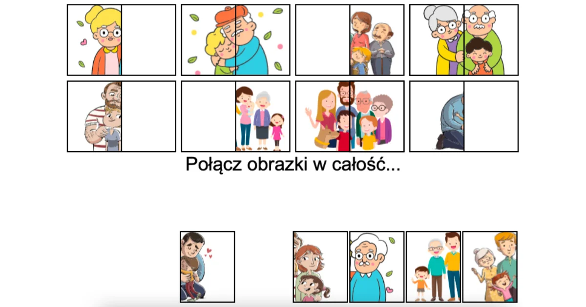 Gra online: Połącz obrazki: Rodzina