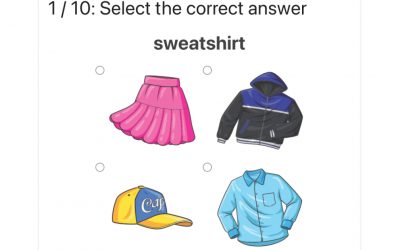 Ćwiczenie na angielskie słownictwo: Zaznacz ubranie / Select clothes
