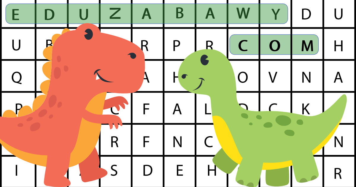 Wykreślanki online: Dinozaury