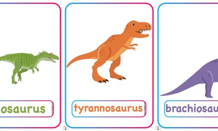 Plansze dydaktyczne po angielsku: Dinozaury