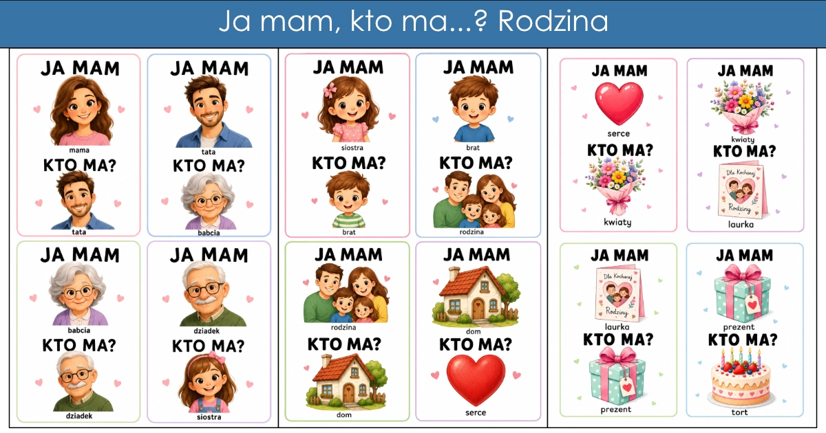 Karty pracy: Ja mam, kto ma: Rodzina