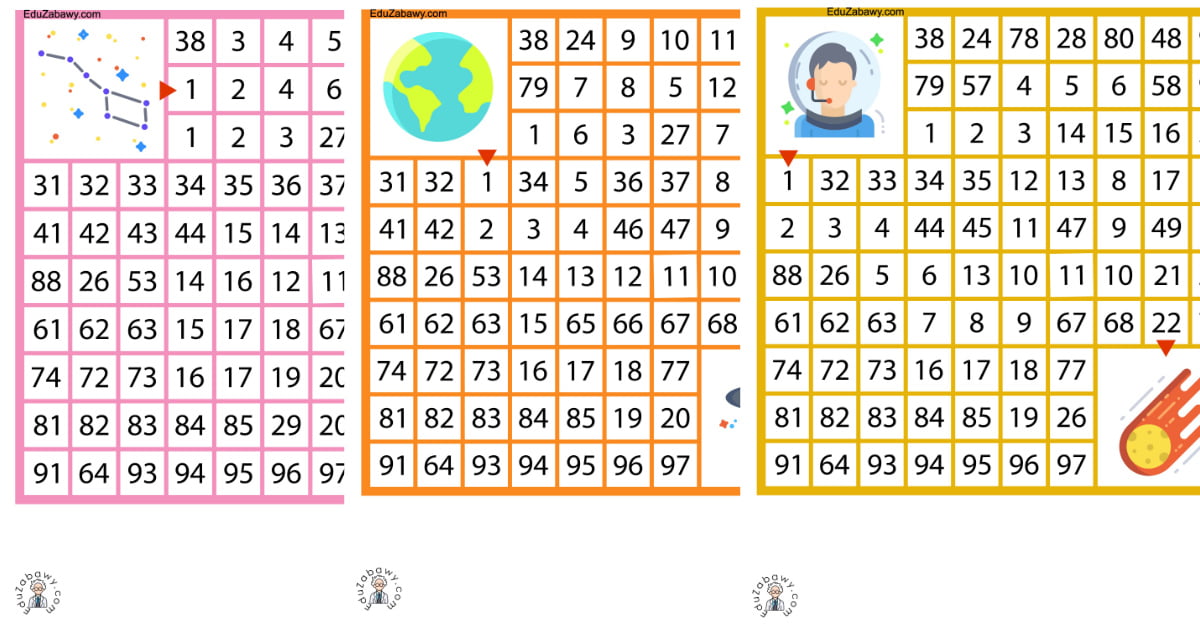 Karty pracy: Labirynty matematyczne: Kosmos