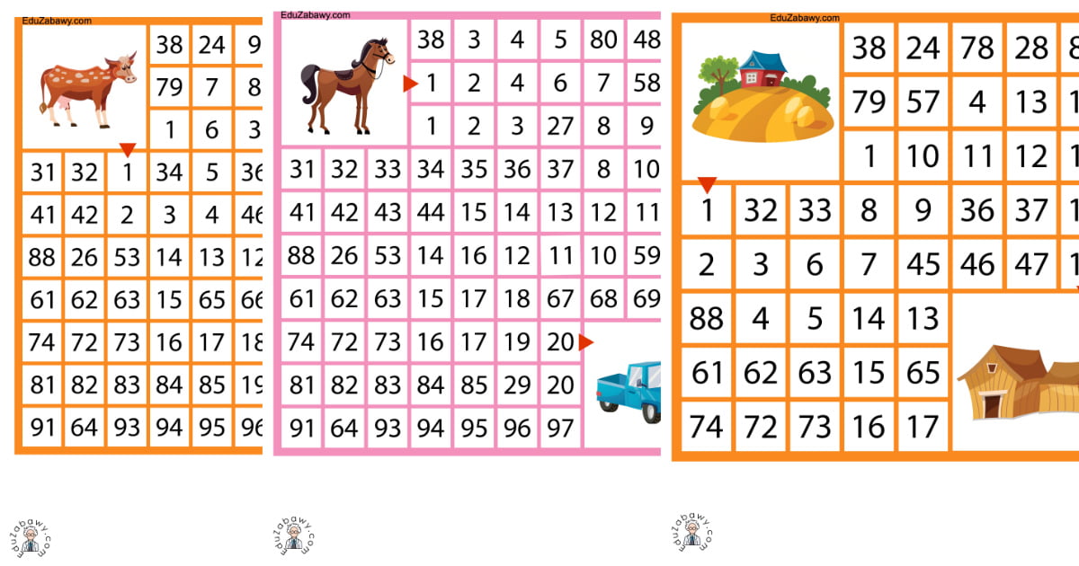 Karty pracy: Labirynty matematyczne: Na wsi