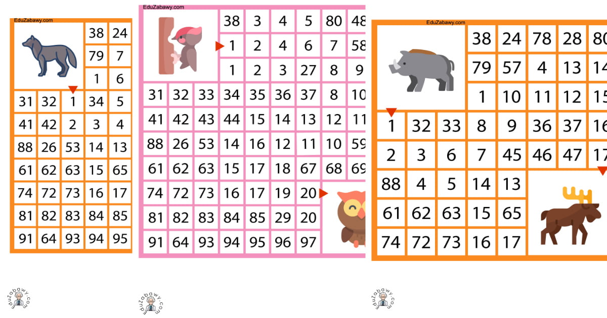 Karty pracy: Labirynty matematyczne: Zwierzęta leśne