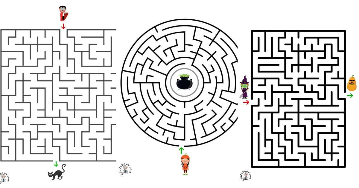 Karty pracy: Labirynty: Halloween/Święto Dyni