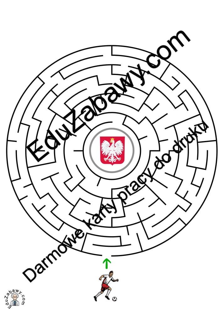 Karty pracy: Labirynty z motywem Polski