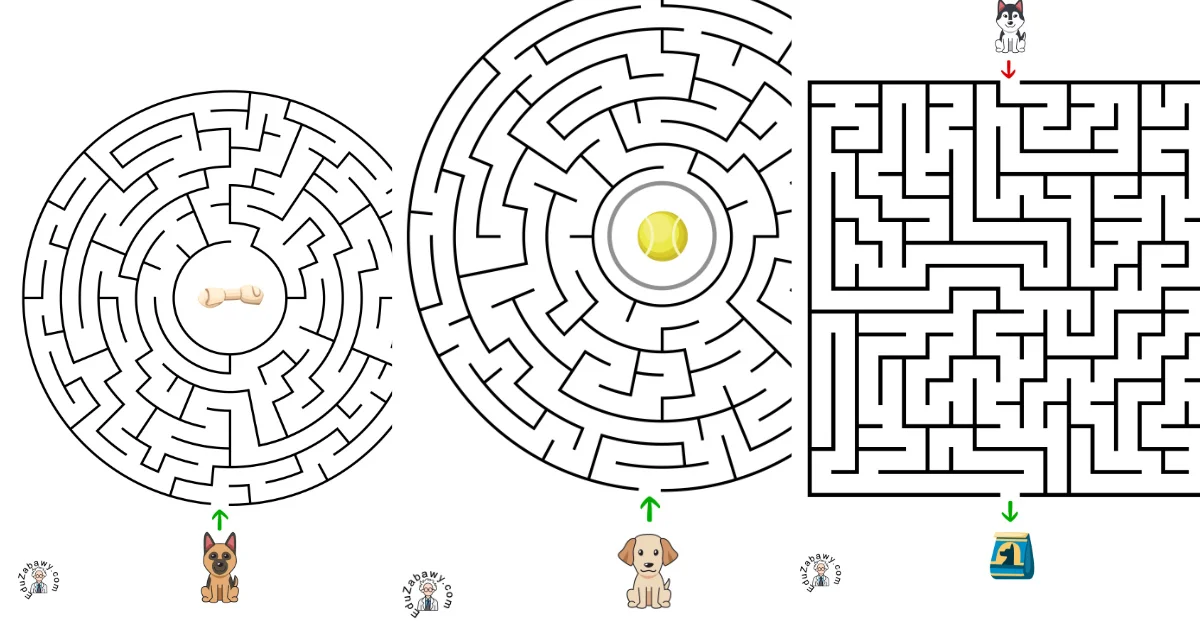 Karty pracy: Labirynty: Dzień Kundelka